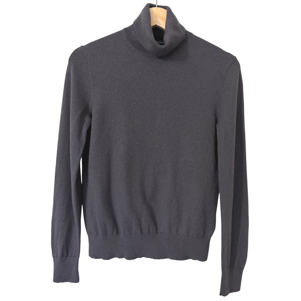 Club Monaco Women 100% Merino Wool Turtleneck Sweater Purple Gray Size‎ Small